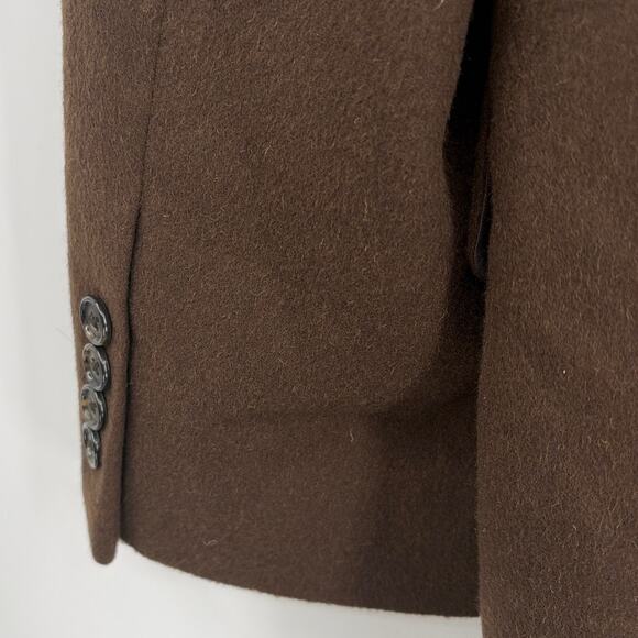 Tasso Elba Camelhair Men Blazer Sz 44L Chocolate Quiet Luxury Old Money Heritage - Picture 9 of 14